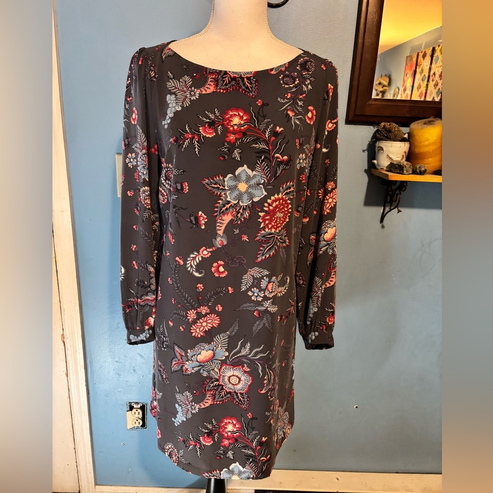 LOFT, Long Sleeve, Floral Dress
